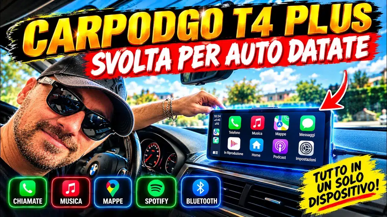 Trasforma QUALSIASI Auto con Carpodgo T4 Plus! Prova su Strada