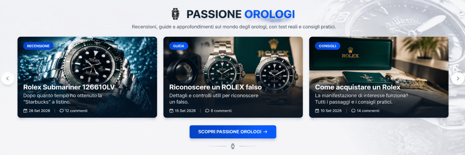 Passione Orologi - recensioni, guide e approfondimenti